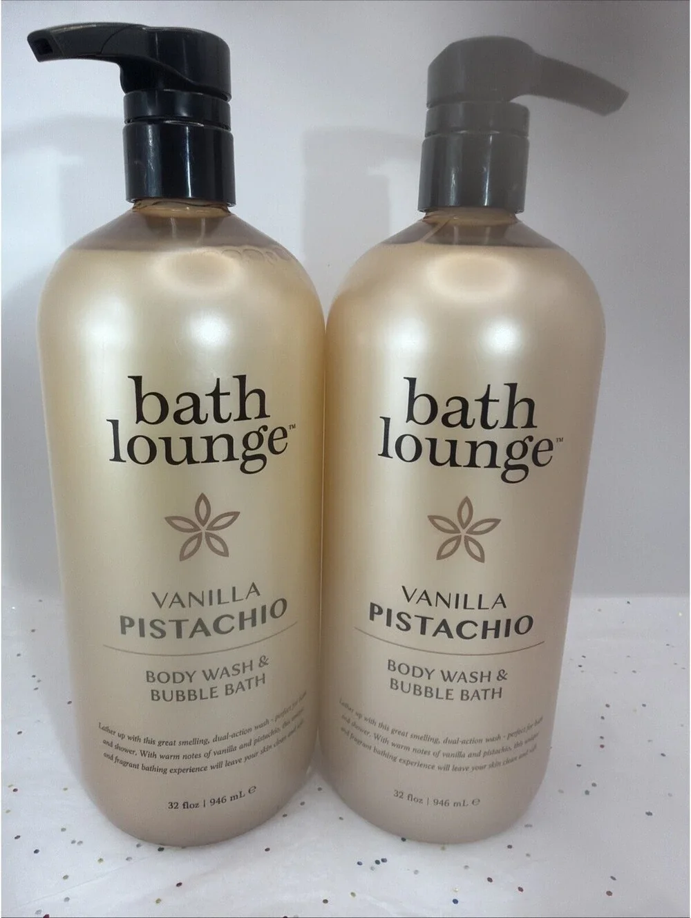Vanilla Pistachio Body Wash & Bubble Bath 2 x 32oz Spa Scent Duo Pack